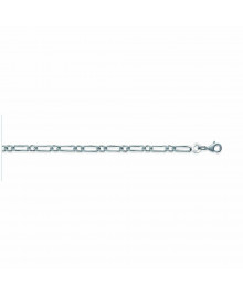 Chaine Homme - Argent 925 - Cheval alternée 1+1 - Largeur : 2,5 mm - Longueur : 55 cm