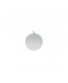 Pendentif Mixte - Argent 925 - plaque ronde