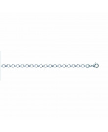 Chaine Femme - Argent 925 - Chaîne corde - Largeur : 3 mm - Longueur : 45 cm
