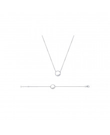 Bracelet Femme - Argent 925 - Oxyde de zirconium - Longueur : 18 cm