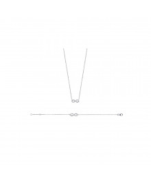 Collier Femme - Argent 925 - Oxyde de zirconium - Longueur : 45 cm