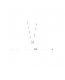 Collier Femme - Argent 925 - Oxyde de zirconium - Longueur : 45 cm