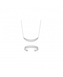 Collier Femme - Argent 925 - Oxyde de zirconium - Longueur : 45 cm