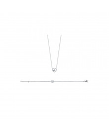Bracelet Femme - Argent 925 - Oxyde de zirconium - Longueur : 18 cm
