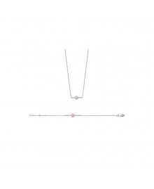 Collier Femme - Argent 925 - Oxyde de zirconium - Longueur : 45 cm