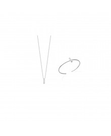 Jonc Femme - Argent 925 - Oxyde de zirconium - Longueur : 58 cm