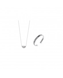 Collier Femme - Argent 925 - Oxyde de zirconium - Longueur : 45 cm