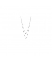 Collier Femme - Argent 925 - Oxyde de zirconium - Longueur : 45 cm