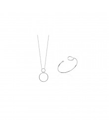 Collier Femme - Argent 925 - Oxyde de zirconium - Longueur : 45 cm
