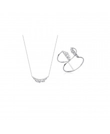 Jonc Femme - Argent 925 - Oxyde de zirconium - Longueur : 58 cm