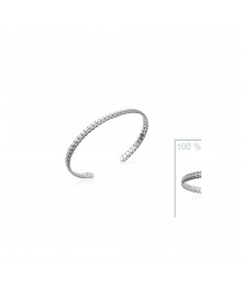 Jonc Femme - Argent 925 - Oxyde de zirconium - Longueur : 58 cm