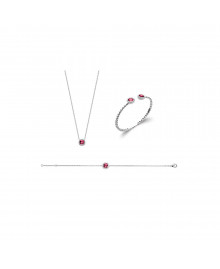 Jonc Femme - Argent 925 - Oxyde de zirconium - Longueur : 58 cm