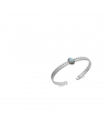 Jonc Femme - Argent 925 - Labradorite - Longueur : 58 cm