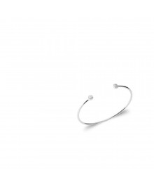 Jonc Femme - Argent 925 - Oxyde de zirconium - Longueur : 58 cm