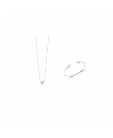 Jonc Femme - Argent 925 - Oxyde de zirconium - Longueur : 58 cm
