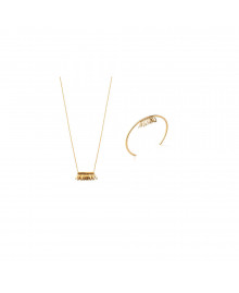 Collier Femme - Plaqué Or - Longueur : 45 cm