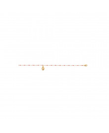 Chaine de chevillle Femme - Plaqué Or - Longueur : 25 cm