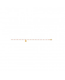 Chaine de chevillle Femme - Plaqué Or - Longueur : 25 cm