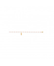 Chaine de chevillle Femme - Plaqué Or - Longueur : 25 cm