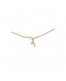 Collier Femme - Plaqué Or - Oxyde de zirconium - Longueur : 42 cm