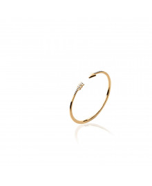 Jonc Femme - Plaqué Or - Oxyde de zirconium - Longueur : 56 cm