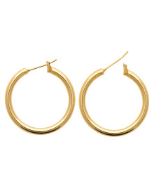 Créoles Femme - Plaqué Or - Largeur : 30 mm