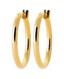 Créoles Femme - Plaqué Or - Largeur : 30 mm