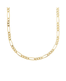 Chaine Homme - Plaqué Or - Cheval alternée 1+3 - Largeur : 4 mm - Longueur : 60 cm
